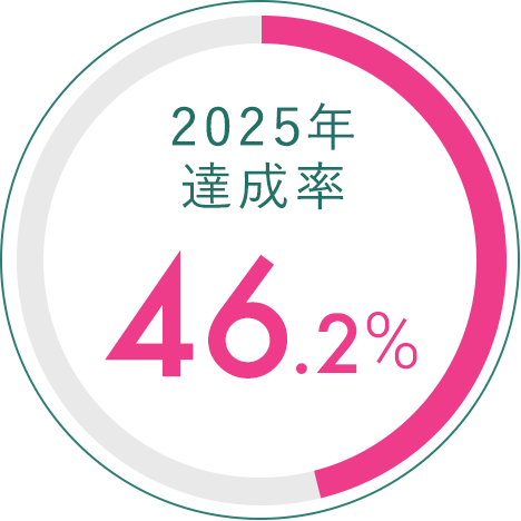 2025年達成率 46.2%